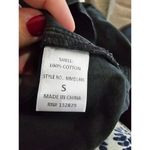 Miou Muse Women's Western Mini Dress Size Small Black Washed LS Snap Denim Like Photo 9