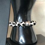 SIMON SEBBAG Black White Tortoise Agate Sterling Silver Necklace & Bracelet Set Photo 2