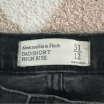 Abercrombie & Fitch High Rise Dad Short in Black Denim Photo 3