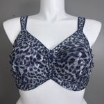 Wacoal 40DDD Awareness Full Coverage Underwire Bra 855167 Blue Cheetah Animal Photo 0