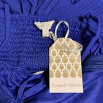 NWT Beyond Words Royal Blue Pleated Open Back Jumpsuit Sz XS Photo 5
