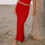 Princess Polly Desires Red Lace Detail Maxi Skirt 6 Photo 1