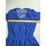 Altard State Romper Size S Blue Long Sleeve Lace V Neck Summer Casual Blue Photo 2