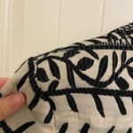 Scott Taylor women’s cream black embroidered pattern shoulder pad blazer jacket‎ Size L Photo 5