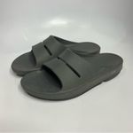Oofos OOahh‎ slides sandals in slate gray unisex sizing comfort shoes recovery Size 10 Photo 1