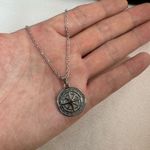 Compass Pendant Necklace for Men Women,Streetwear Punk Hip Hop Unisex Style Silver Photo 3
