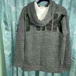 Victoria Secret Pink Sweatshirt Hoodies. NWT Size Xs. Gray With Camo Imprint Photo 5