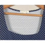 Nine Britton  Anabel Knit Square Neck Polka Dot Dress Size Small Navy Preppy Blue Photo 1