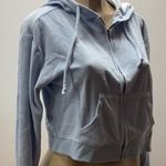 Social Scene Size Large Light Blue Crop Hoodie Zipper Jacket. Preloved Photo 2