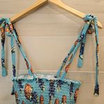 {S} Pineapple With Sunglasses Bikini Smocked Top Teal Yellow Size undefined Photo 5