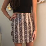 Entro High Waisted Leather Snakeskin Mini Skirt Photo 0