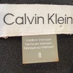 Calvin Klein Classic Black Dress with semi sheer pleated short sleeves Size 8 Photo 4