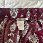 Earthbound Burgundy and White Maxi Skirt Photo 2