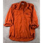 Babaton  Shirt Women Medium Button Front‎ Utility Roll Tab Long Sleeve Photo 1