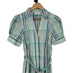 Tanya Taylor Mint Striped Fern Midi Dress size 6 Embroidered Eyelet Puff Sleeve Photo 3