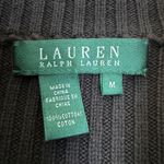 Ralph Lauren Lauren  Womens M Chocolate Brown Quarter Zip Sweater Quiet Luxury Photo 5