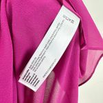 Eileen Fisher Sheer Silk Georgette Boat Neck Sleeveless Midi Dress Sangria M NWT Photo 9