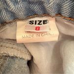 Princess Polly  Light Blue Jean Shorts High-Waisted Frayed Hem Photo 3