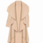 Lightweight Cream Wave Front Cardigan Orange Photo 2