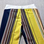 Trina Turk  Multicolor Striped Ankle Crop Pants with Button Detail Size 6💛 Photo 6