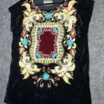 Vintage Collection Black Velvet Embroidered Tunic Top Dress XL 20% Silk Boho NWT Photo 0
