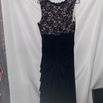 Betsy and Adam Black lace bodice Sleeveless Scoop Neck DRESS WO SIZE 18. BACK ZIP Photo 11