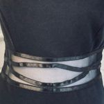 Vintage Dress 90s Y2K Mesh Black Cut Out Long Formal Minimalist Gothic 10 Photo 4