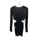 NEW NWT Staud Dolce Sequin Dress Size S Black Cutout Long Sleeve Photo 9