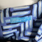 J. McLaughlin  Blue Chevron catalina cloth Sheath Dress 3/4 Sleeve Work Small‎ Photo 1
