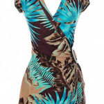 Cache vintage y2k tropical print Caché fitted top with a V-neckline and wrap detail Photo 0