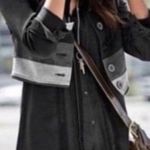 CAbi  #3176 Osaka Nights Convertible Jacket/Coat Black + Gray Size Medium Photo 1