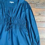 Crescent Monica Cotton Multi Tie Bow Front Smocked Waist Maxi Dress- Sz M 🧡🎀 Photo 12