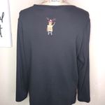 Vintage Bechamel Christmas Santa Teacher Top Black Size M Photo 4