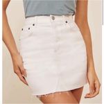 Reformation Cherry Skirt Cutoff Denim White 27 Photo 0
