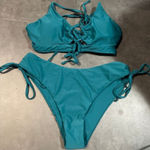 Green two piece swimwear size 6‎ A Photo 0