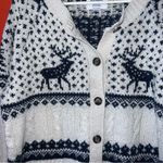 Old Navy Navy & White Button-Up Cardigan Photo 1