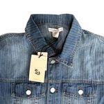 Sincerely Jules  Striped Jean Jacket in Blue, Size M Photo 1