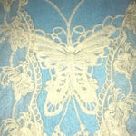 Forever 21 Crocheted lace butterfly floral cardigan kimono SZ one size fits all Photo 2