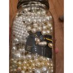 Mystery Jewelry Jar Large Jar Classic Pearls Victorian Castlecore 30 Pieces White Photo 7