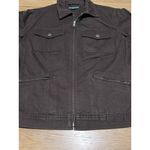 Lauren Jeans Company cropped jacket brown jean jacket size Large Classic Denim Photo 4