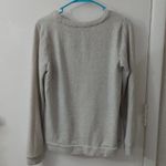 The Limited  Women's Gray/Black Lace Up Tie Front V-Neck Sweatshirt S Casual Cozy Photo 1
