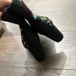 EXPRESS  Women’s 7 Black Faux Suede Boho Embroidered Booties Photo 2