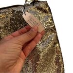 Victoria's Secret NWT  Gold Shimmer Clutch Make Up Bag Photo 3