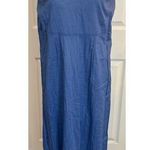 Vtg April Cornell Maxi Dress Sz Small Cornflower Blue Prairie Cottagecore Fairy Photo 0