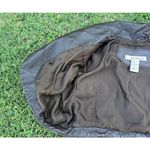 Forever 21 VTG Y2K 00s Brown Cropped Leather Jacket Women’s Size XS Moto Photo 3