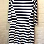 Gap  striped dress large NEW‎ navy white contrast hourglass shape Photo 2