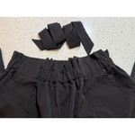 SIMPLEE ELASTIC WAIST WITH TIE BELT POCKETS BLACK COMFY FIT PANTS WOMENS XL Photo 2