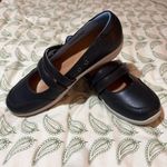 Vionic  Double Strap Cala Black Leather Mary Jane Wedge Shoes 7.5 Photo 1
