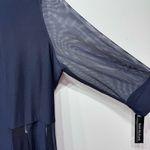 R & M Richards  Navy Blue Dress with Rhinestones & Sheer Cardigan Formal Wedding Photo 10