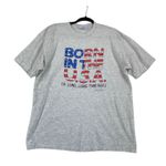 Vintage Shoebox Greetings Born in the USA Graphic Tee XL Made in USA 90s Gray Photo 0